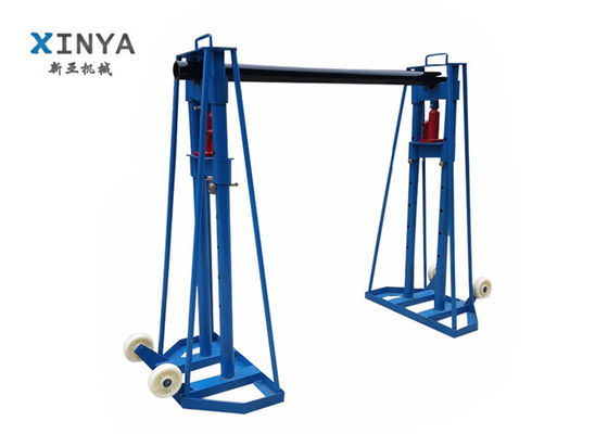 comprare 10T supporto per bobine idrauliche con sollevamento idraulico e struttura in acciaio pesante per il supporto del tamburo del cavo online manufacture