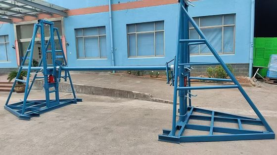 comprare 5 Ton Hydraulic Cable Drum Jack Stand with 1.5 Meters Lifting Height and 5000 kg Capacity for Overhead and Underground Cable Installation online manufacture
