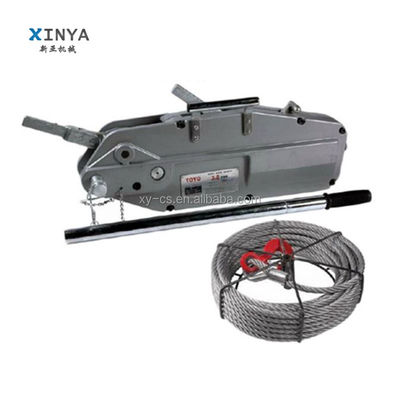 comprare 3200kg Capacity Manual Wire Rope Winch with 20m Lifting Height for Construction Hoist online manufacture