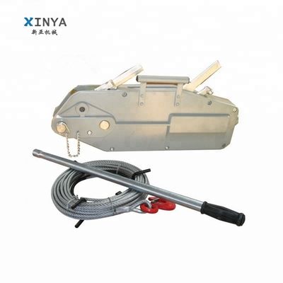 comprare 0.8 Ton Mini Hand Winch with Steel Wire Rope and 20m Lifting Height for Construction Hoist online manufacture