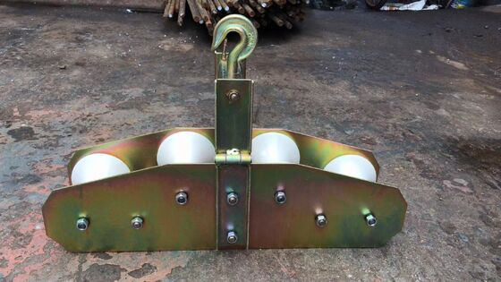 comprare 20kN OPGW Cable Pulley Block con diametro massimo del cavo di 22 mm e progetto di protezione del cavo per l'installazione di linee di trasmissione online manufacture